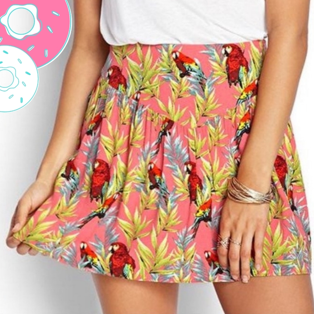 Forever 21 Pink Wide Leg Pleated Flounce Shorts
